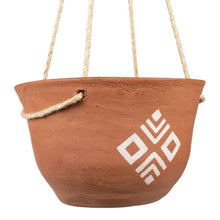 Load image into Gallery viewer, White Terracotta &amp; Jute Hanging Planter