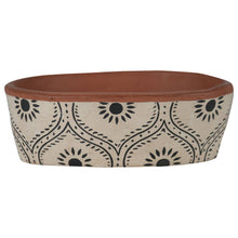 Load image into Gallery viewer, Hand-Painted Oval Terracotta Planter