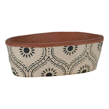 Load image into Gallery viewer, Hand-Painted Oval Terracotta Planter