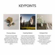 Load image into Gallery viewer, Hemisphere Brass Incense Holder