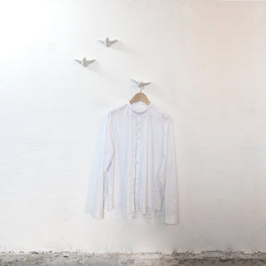 Ceramic white bird wall hooks