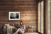 Load image into Gallery viewer, A Thousand Tales art print in cozy cabin setting