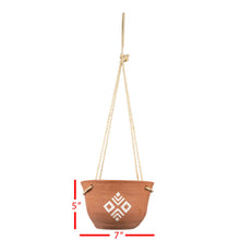 Load image into Gallery viewer, White Terracotta &amp; Jute Hanging Planter