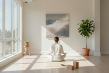Load image into Gallery viewer, Arcadia Landscape Art Print in Wellness Space with Yoga Props