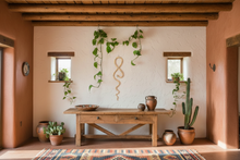 Load image into Gallery viewer, Beige Ceramic Wall Snake in Adobe interior