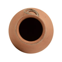Load image into Gallery viewer, Terracotta + Jute Decorative Vase