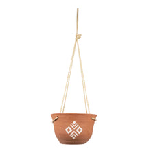 Load image into Gallery viewer, White Terracotta &amp; Jute Hanging Planter