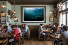 Load image into Gallery viewer, Cormorant Hunting print in restaurant