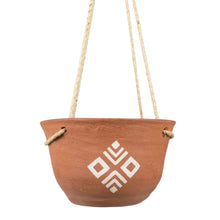 Load image into Gallery viewer, White Terracotta &amp; Jute Hanging Planter