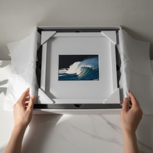 Load image into Gallery viewer, North Shore Framed Print Elegant Unboxing