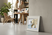 Load image into Gallery viewer, Polar Bear Art Print in Interior Design Setting