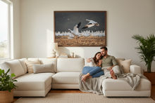 Load image into Gallery viewer, Snow Geese Ascent print lifestyle scene